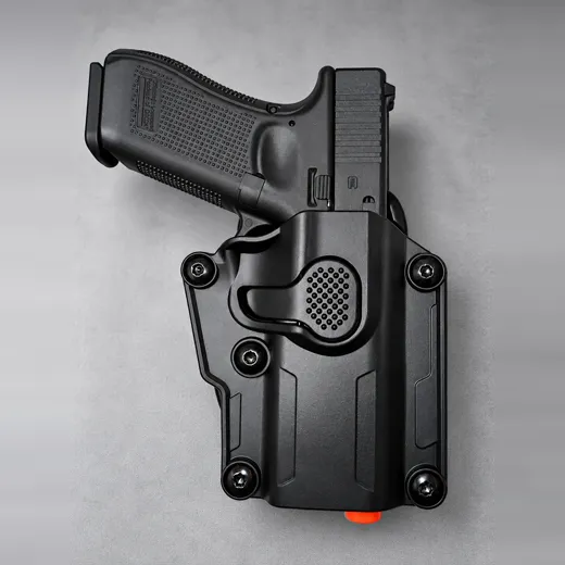 Funda externa universal en polímero con seguro de retención